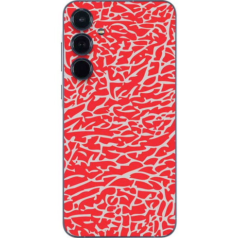 Elephant Print Red Galaxy A35 5G Skin